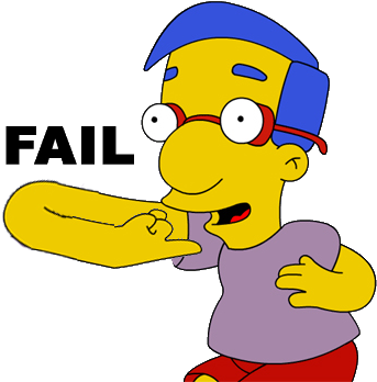 Fail Milhouse Van Houten Ralph Wiggum Yellow Clip Art - Milhouse Is Not A Meme (375x350)