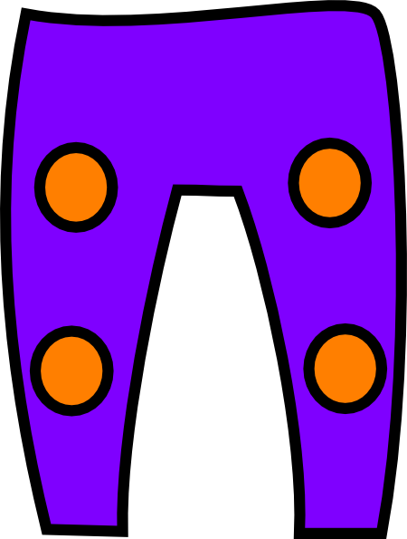 Purple Orange Trousers Clip Art - Trousers (450x595)