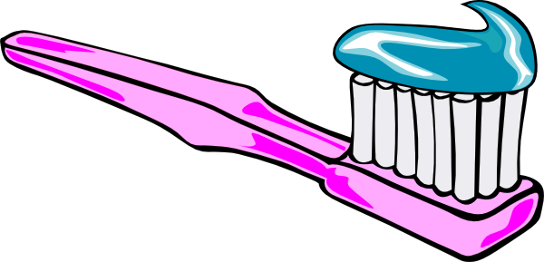 Pink Toothbrush Clip Art At - Clip Art (600x289)