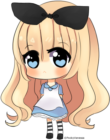 Alice In Wonderland Characters Download - Chibi (450x490)