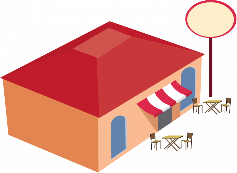 School Cafe Cliparts - Restaurant Clipart Transparent Background (775x568)