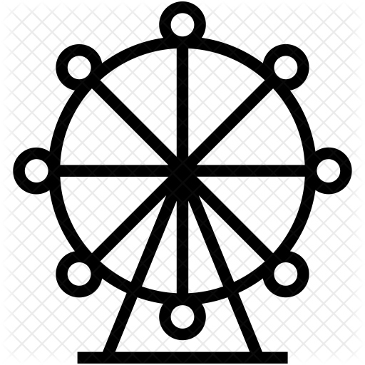 Ferris Wheel Icon - Boat Steering Wheel Png (512x512)