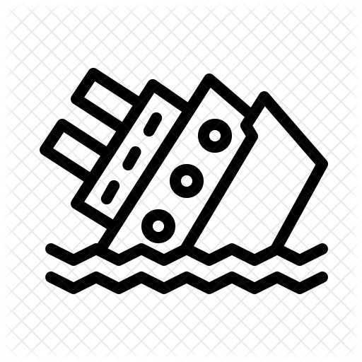 Titanic Icon - Ship Sink Icon (512x512)