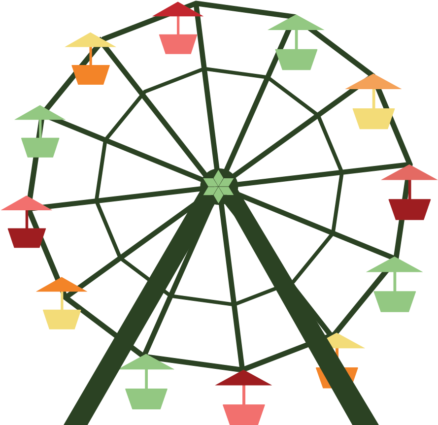 The Ferris Wheel - Pariserhjul Png (1000x862)