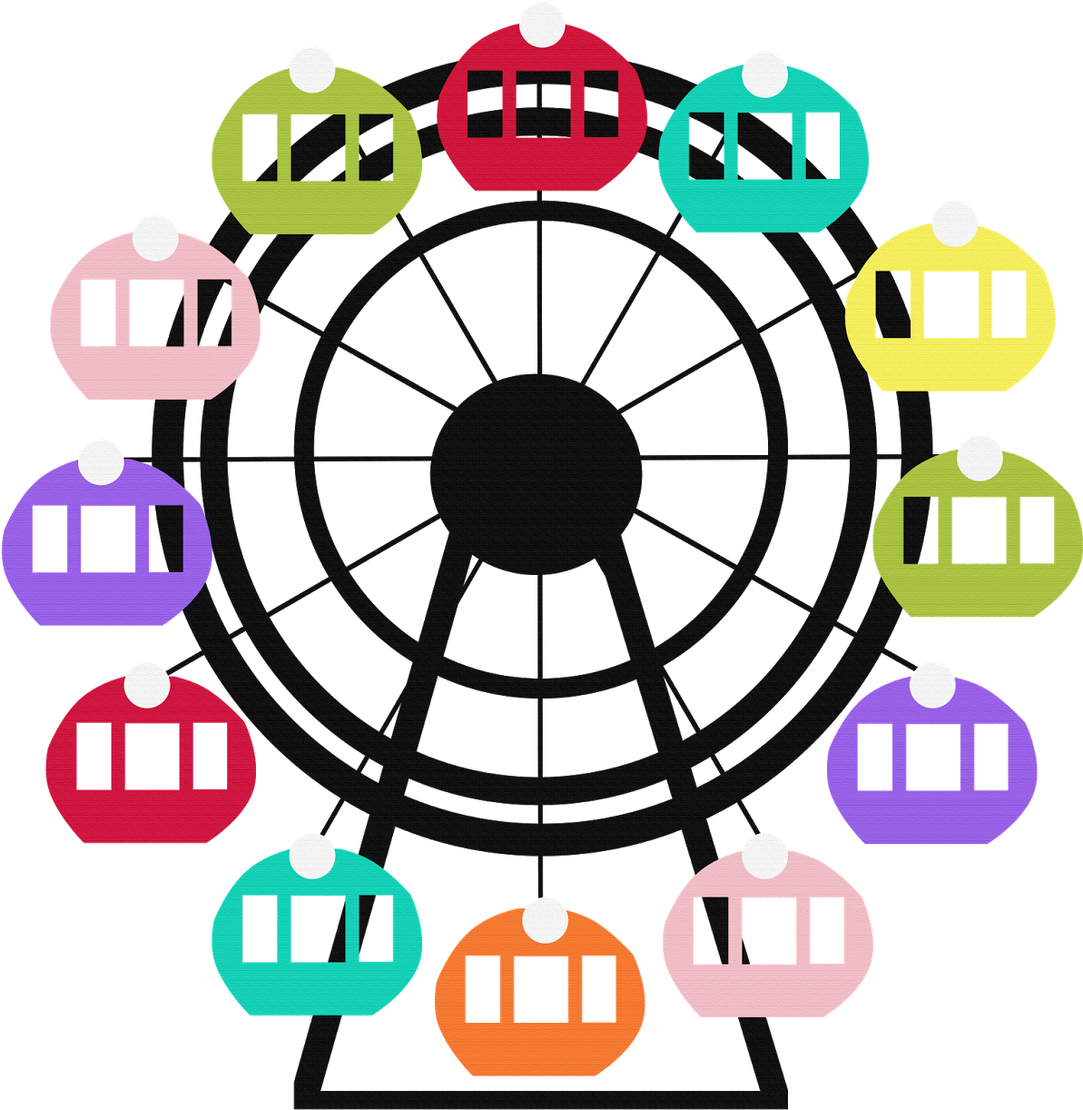 Ferris Wheel Clipart Png - Ferris Wheel (1600x1600)