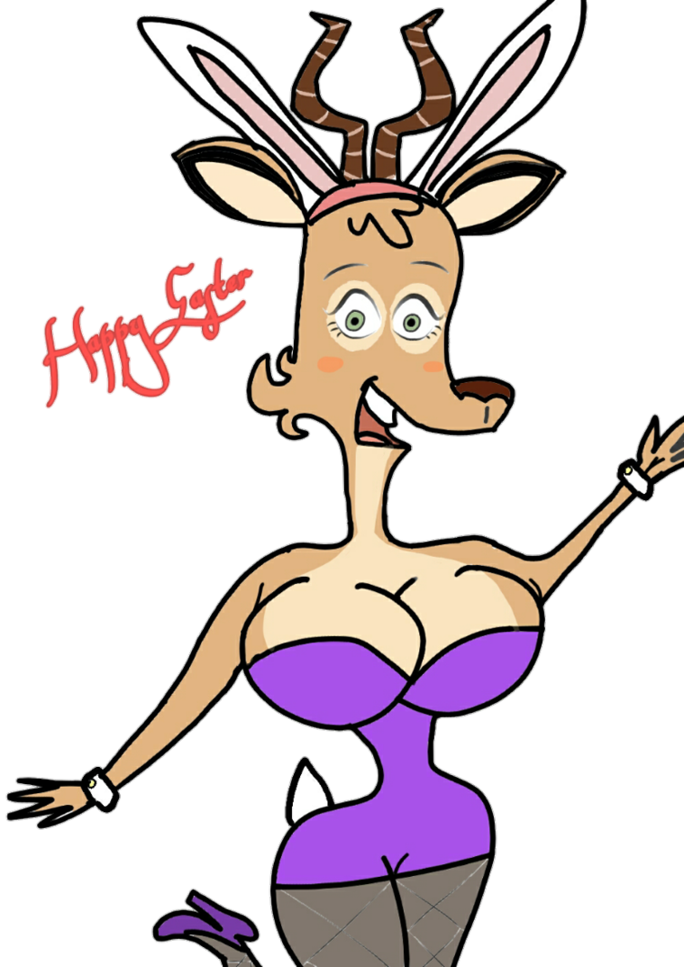 Gazelle Sherlockyack She Easter Bunny By Moqffea - Gazelle Sherlockyack She Easter Bunny By Moqffea (752x1063)