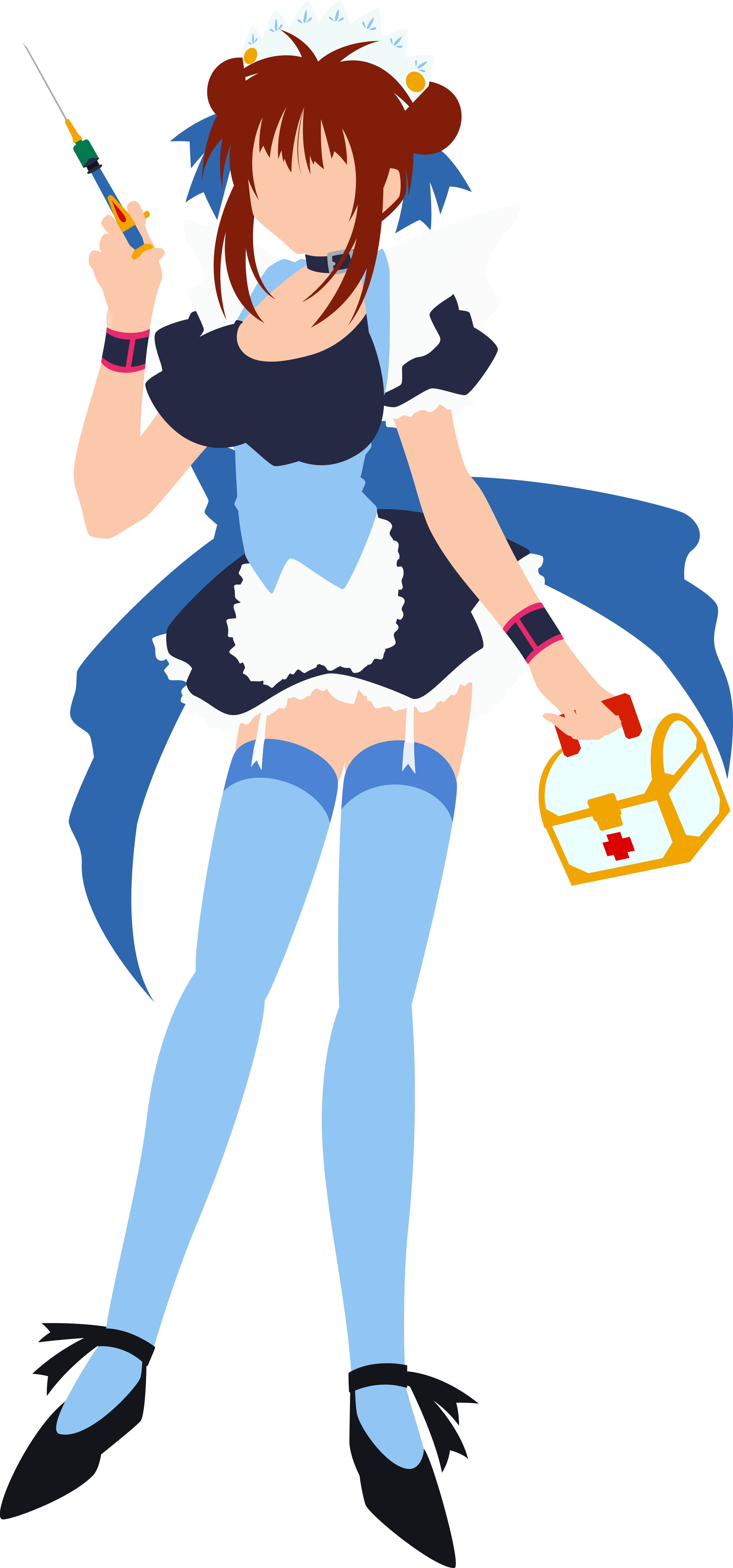 Amazing Nurse Nanako Minimalism By Carionto Amazing - Cartoon (3739x8000)