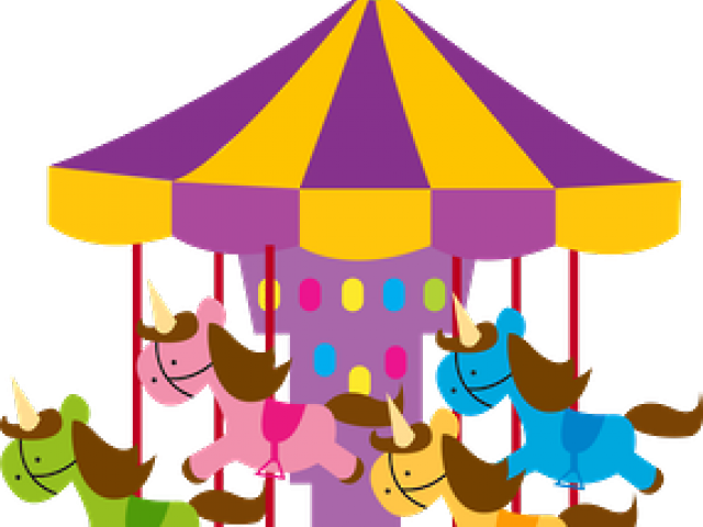 Amusement Park Clipart Baby Carousel - Parque De Diversões Minus (640x480)