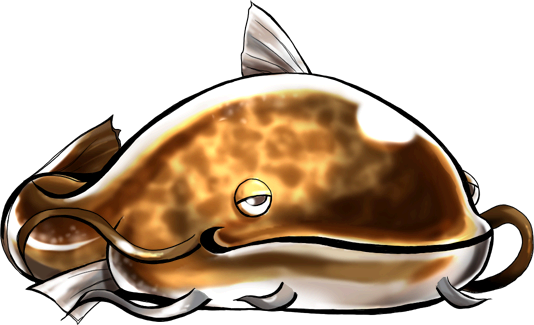 Master Big Catfish As It Appears In Touhou Hisoutensoku - Touhou Unnamed Giant Catfish (534x325)