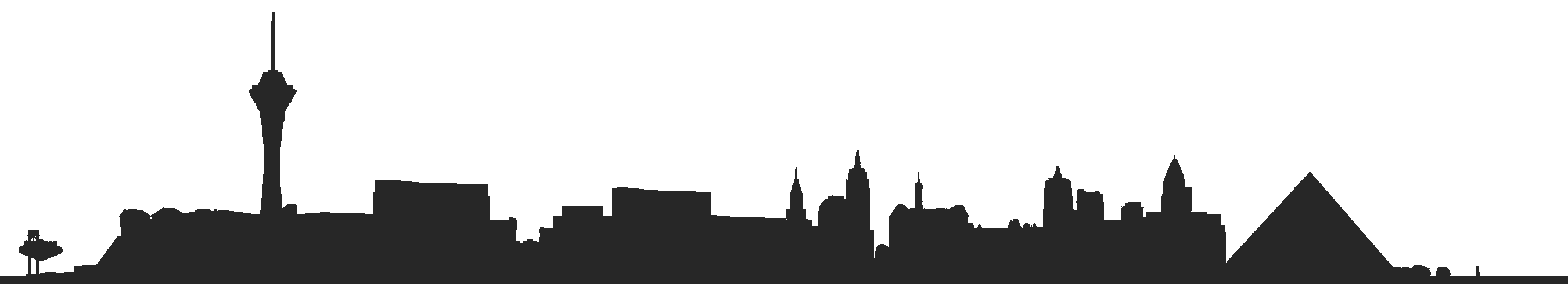 Silhouette Painting - Las Vegas Silhouette Png (2700x490)