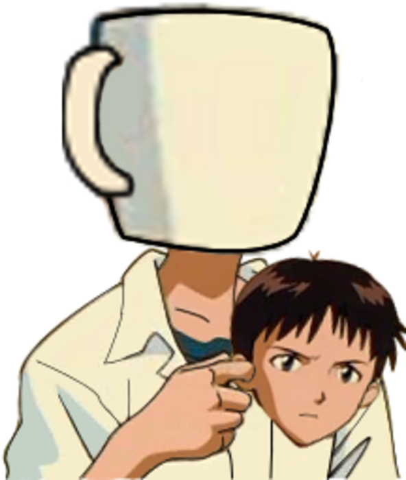 Http - //i1 - Kym-cdn - - Shinji Holding A Mug (600x699)