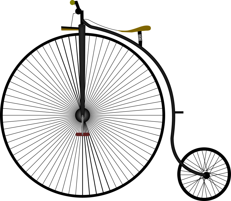 Bike Clipart Penny Farthing - Grand Bi (800x697)