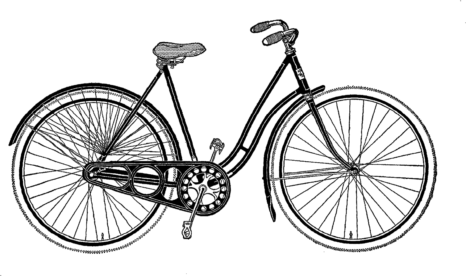 Vintage Bicycle Cliparts - Old Bicycle Png (1600x928)