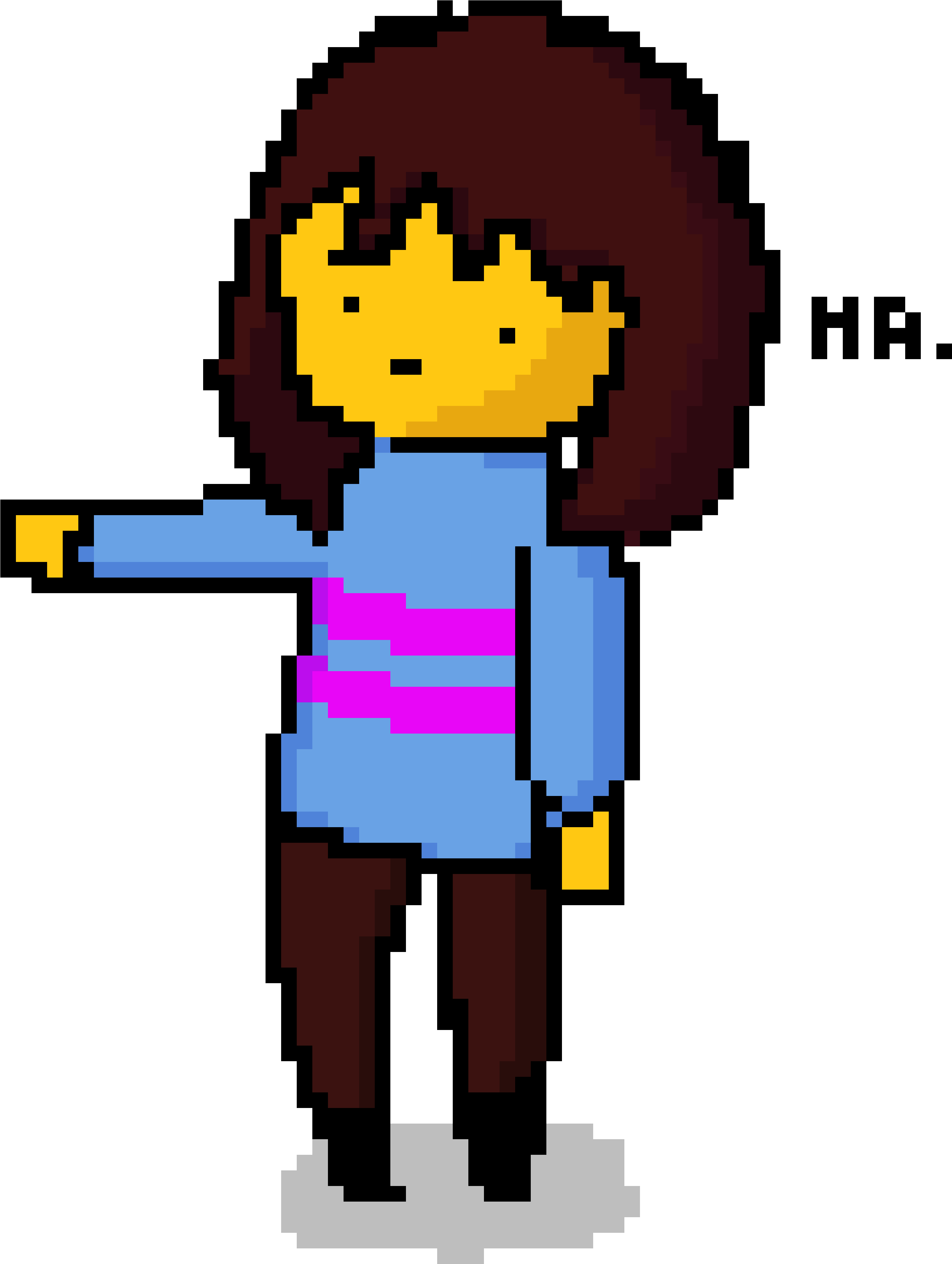 A Lil Frisk Pixel Art I Made [cc] - Cartoon (6400x6400)