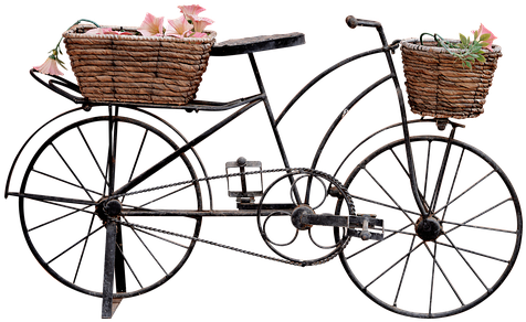 Png, Bicycle, Trim, Bicycle With Baskets - Bicycle (511x340)