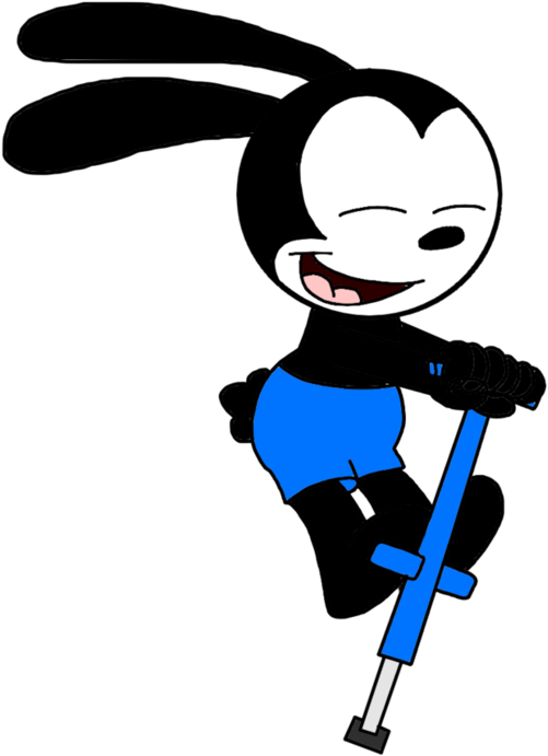 Oswald With A Pogo Stick By Marcospower1996 - Pogo Stick Clipart (1032x774)