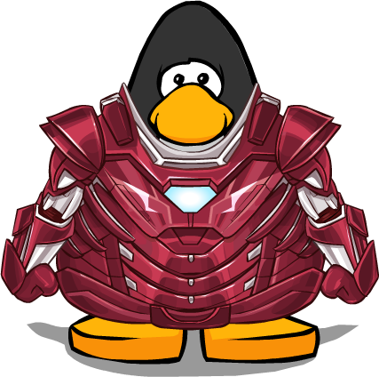 Silver Centurion Armor From A Player Card - Club Penguin (427x424)