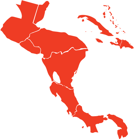 Centurion Club - Blank Map Of Central America (480x480)