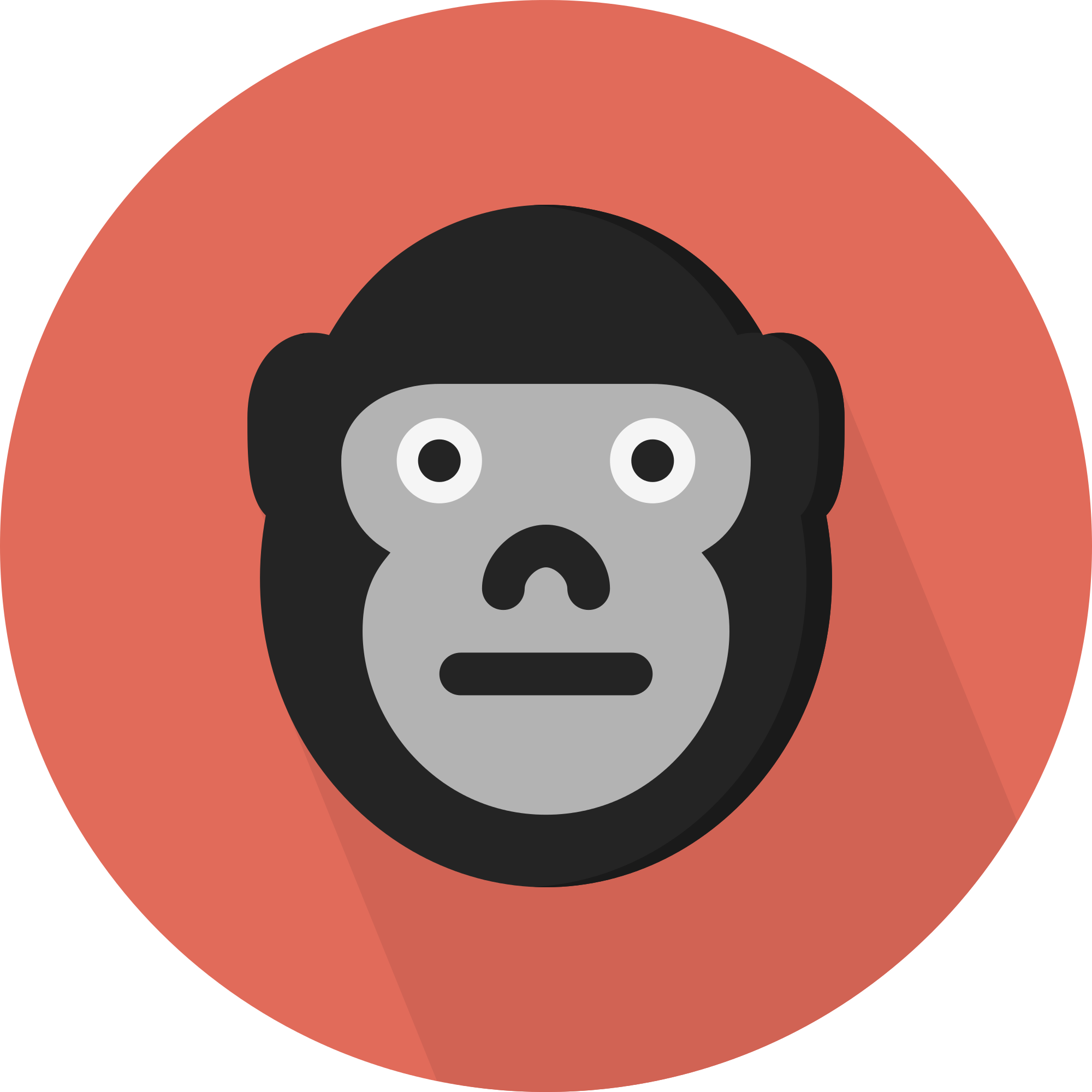 Cartoon Gorilla Face - Creative Tail Animal (2000x2000)