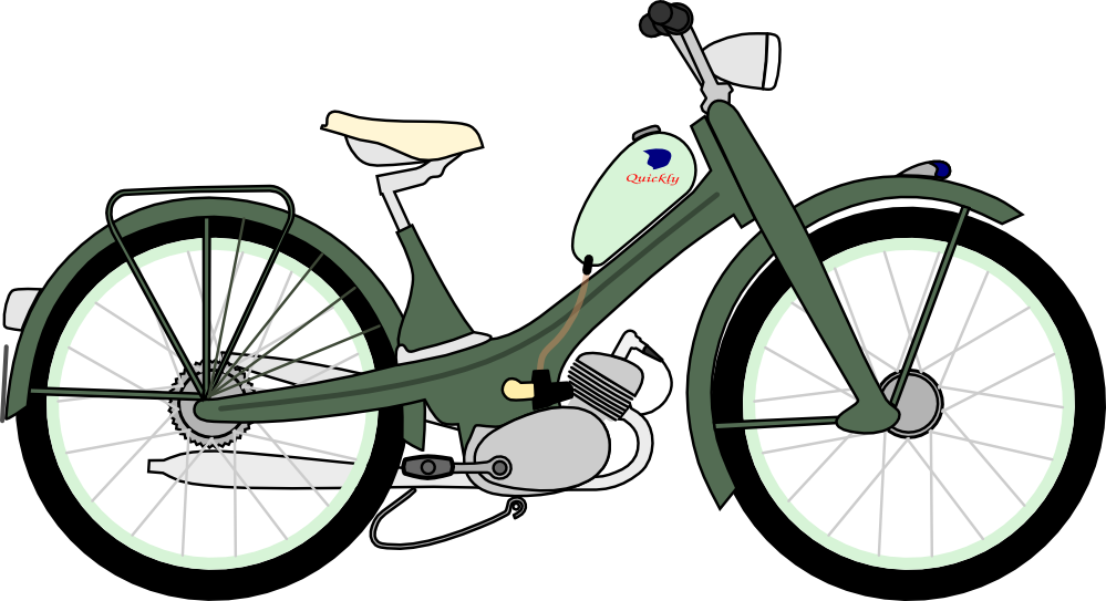 Motor Bicycle Clipart - Electric Bike Clipart (999x543)