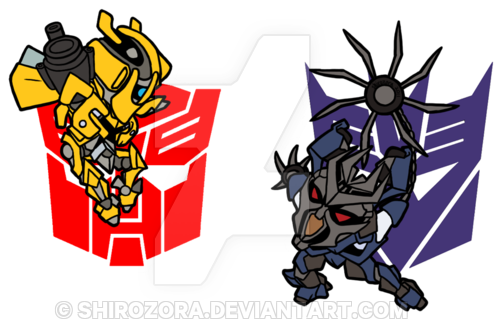 Bayformers Rivalry By Shirozora - Autobot (600x343)