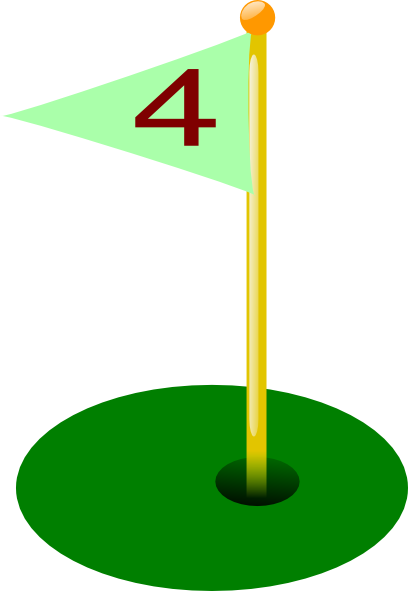 Free Golf Flag Clipart - Golf Flag Hole 10 (408x591)