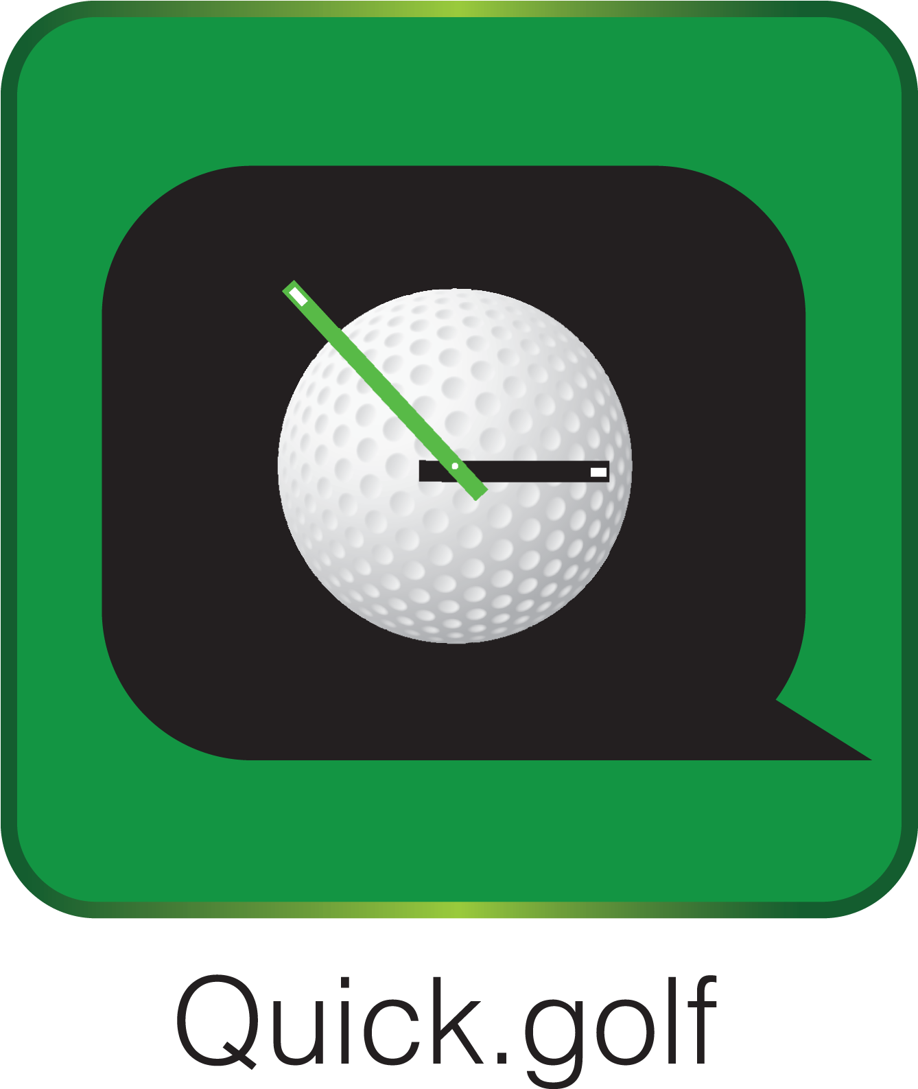 16 07 13 Quickgolfapplogo Square - Wall Clock (1415x1668)