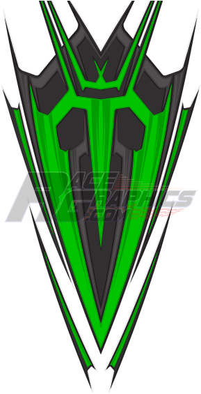 Tribal 1 Lime Green Vinyl Wrap - Emblem (300x574)