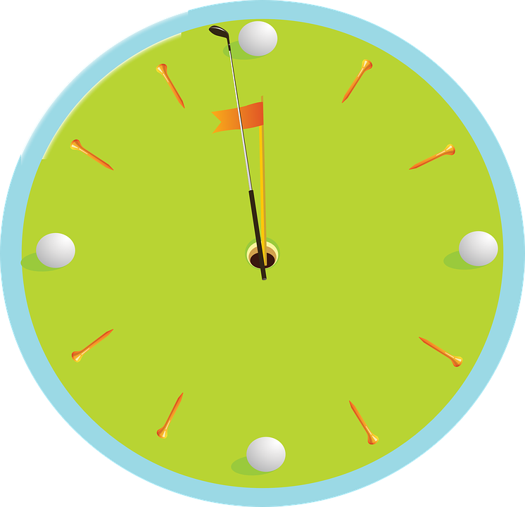 Golf Ball Clipart - Wall Clock (746x720)