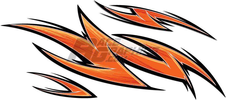 Fire Flare Orange Vinyl Wrap - Auto Racing (900x408)
