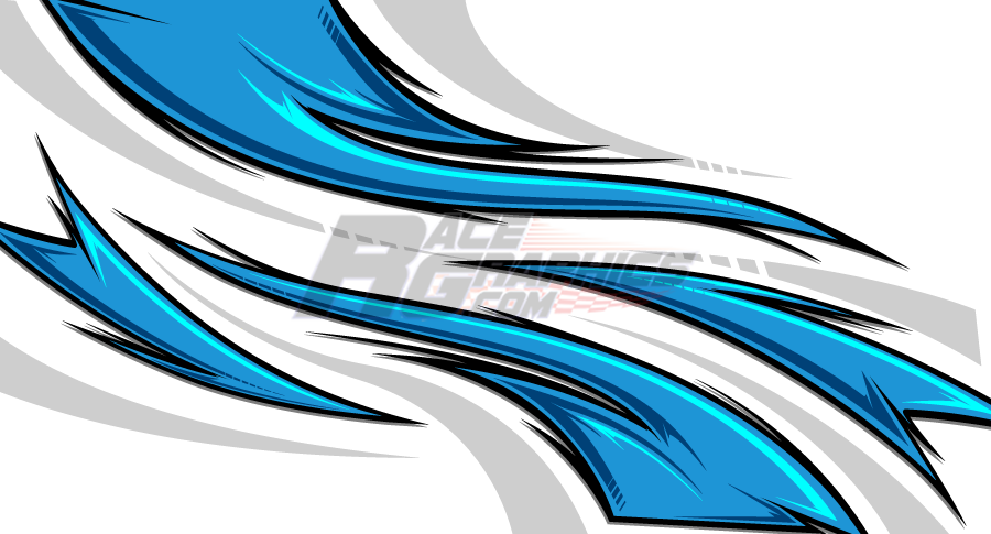 Fire Storm Blue Vinyl Wrap - Fire (900x485)