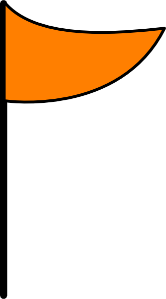 Flag Clipart Orange - Orange Flag Clipart (330x593)