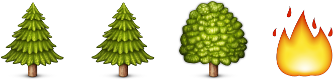 Forest Fire - Arbre À Feuilles Caduques - Emoji Grand Tote Bag (1000x200)