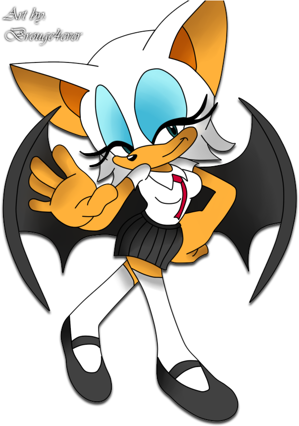 Rouge In School Uniform By Databliz001 - Amy Rouge And Blaze School Uniforms Sonic (625x859)