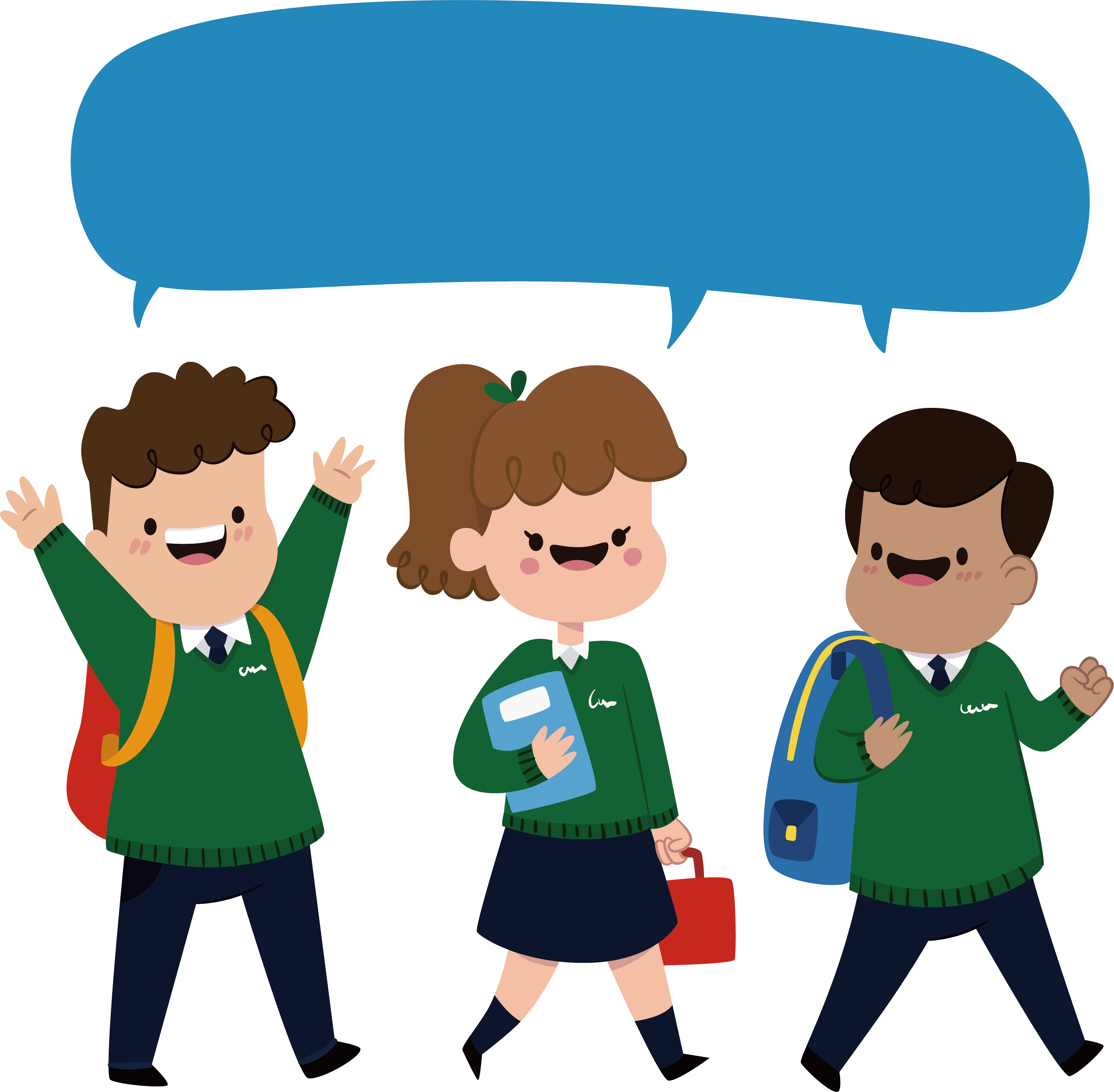 Student School Uniform Estudante - Student Clipart With Green Uniform (3190x3127)