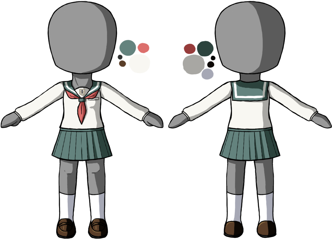 Byakudan Female Uniform - Corpse Party Byakudan Senior High School (1233x914)