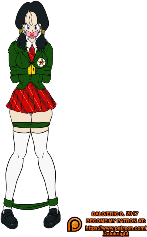 Videl Prep School Bondage Uniform By Therealdaloknight - Dragon Ball Z Bondage Caption (811x986)