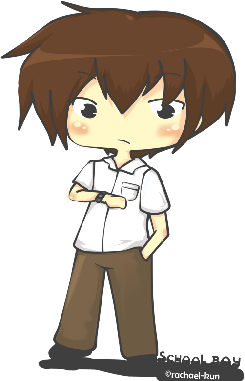 Chibi School Boy By Rachael-kun - Chibi Boy School Uniform (566x810)
