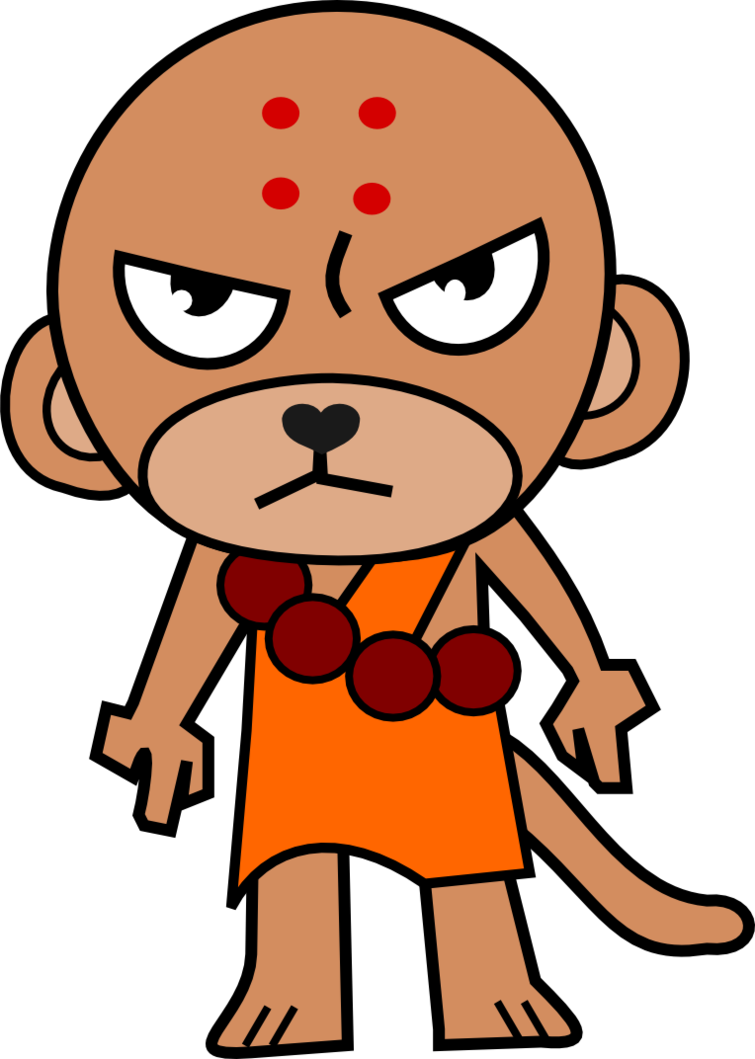 Buddhist Monkey By Raymondeternal - Cartoon (755x1059)