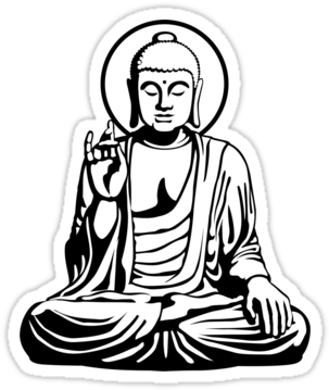 Young Buddha No - Buddha Black And White (375x360)