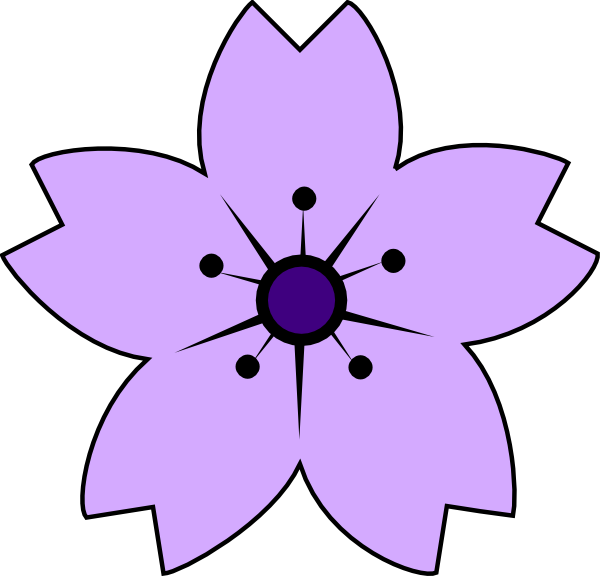 Purple Sakura Clip Art - Portable Network Graphics (600x576)