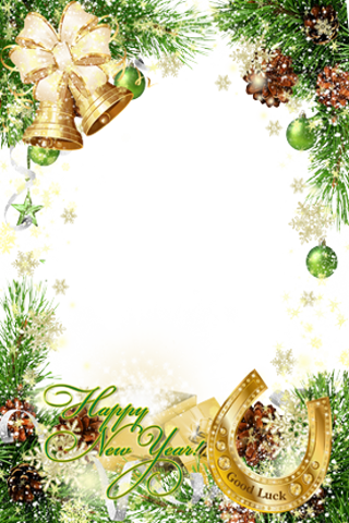 Christmas And New Year Frames Screenshot 7 - Happy New Year Frame Png (320x480)