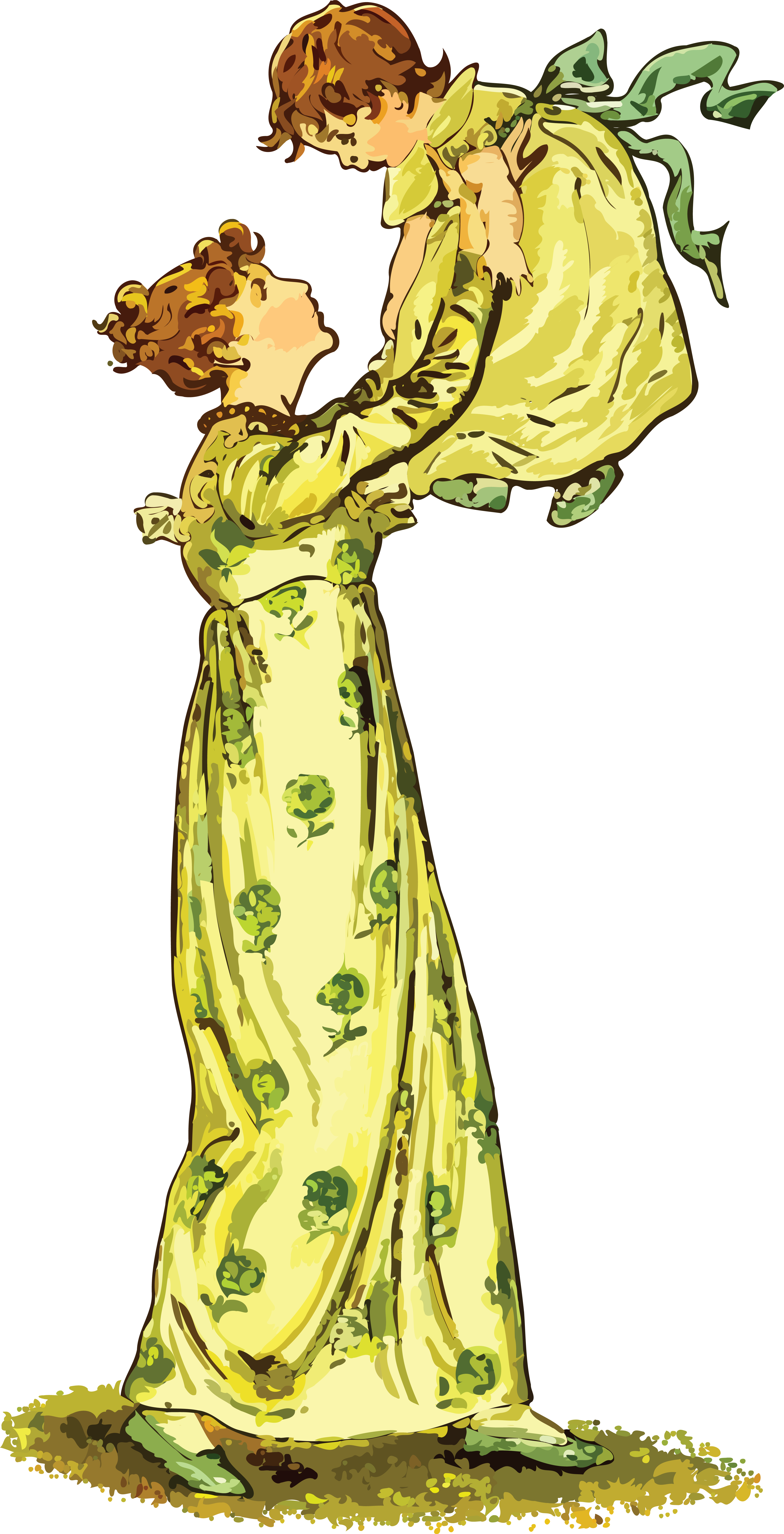 Free Clipart Of A Mother Holding Up A Toddler Girl - Muttertagssprüche Von Einer Mutter Zur Anderen (4000x7823)