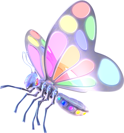 Painting Pixels Ltd 3d Butterfly Logo - Logo (400x427)