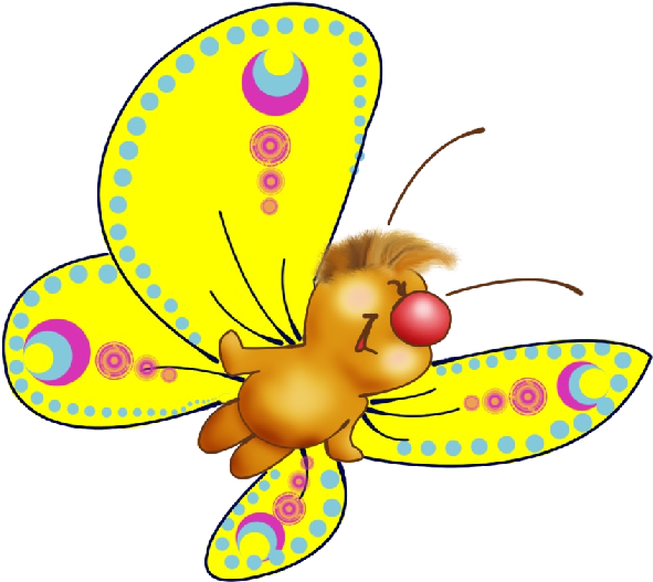 Cute Butterfly Cartoon Clip Art Images On A Transparent - Lady Butterfly Cartoon (600x600)