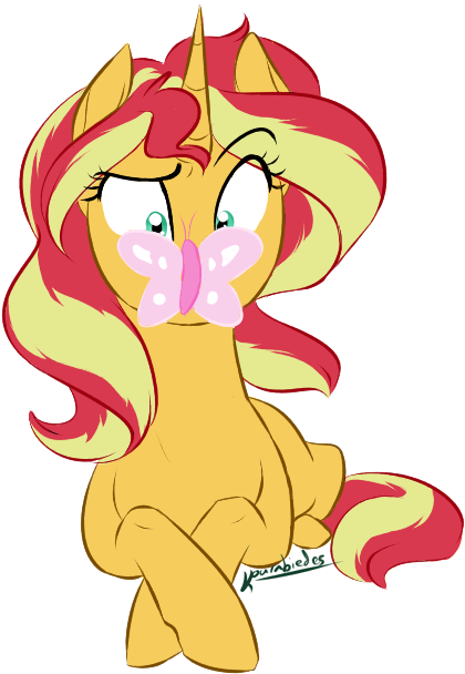Kourabiedes, Butterfly, Crossed Legs, Cute, Pony, Raised - Cartoon (507x648)