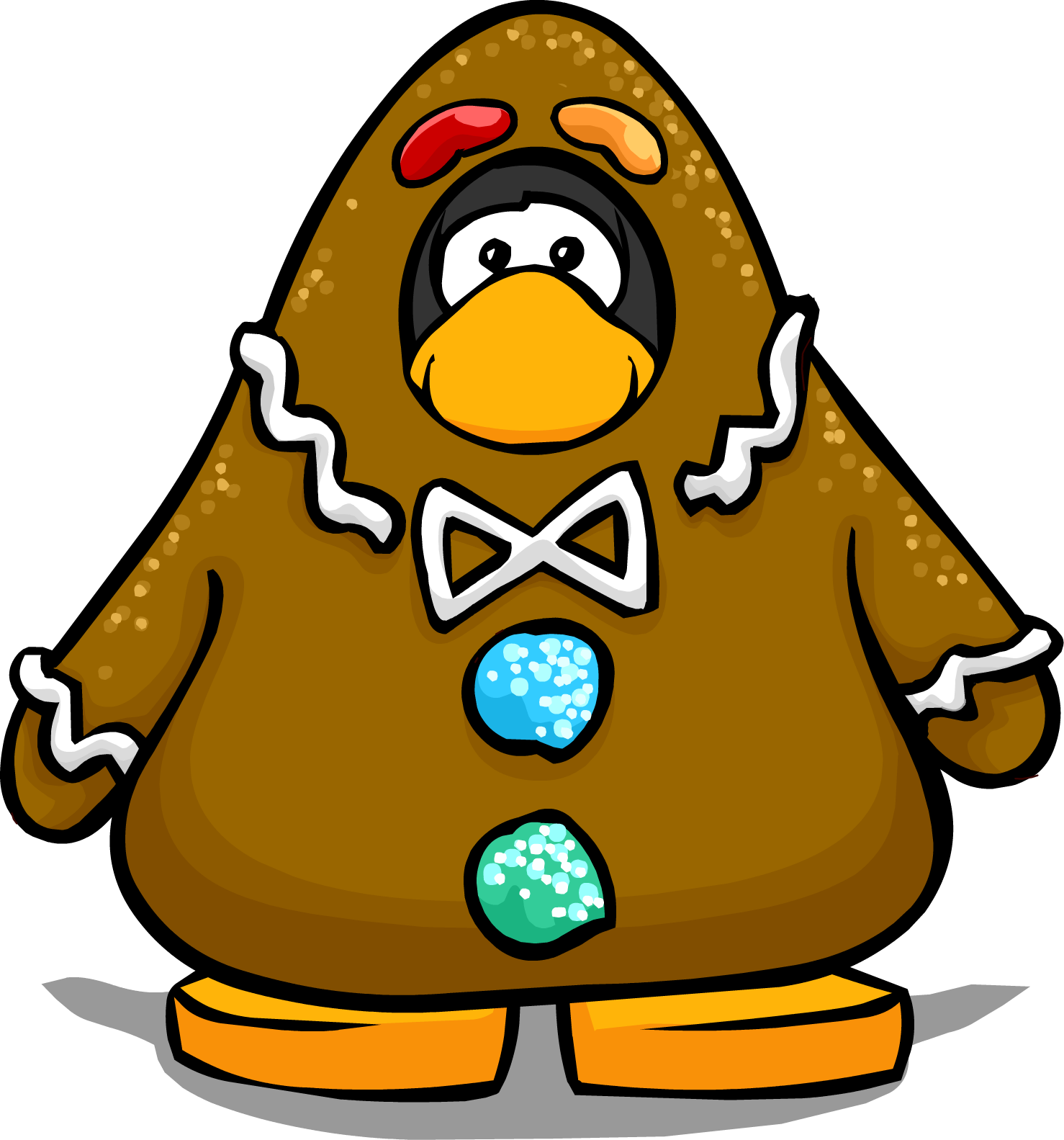 Gingerbread Costume Pc - Club Penguin (1478x1583)