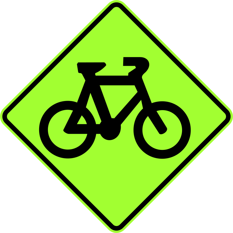 240 × 240 Pixels - Bicycle Path Signs - Bike Symbol (768x768)