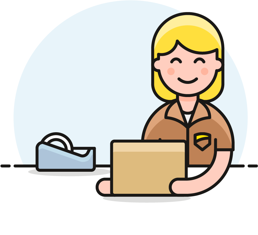 31 Mailman Female Caucasian - Cartoon (1025x1148)