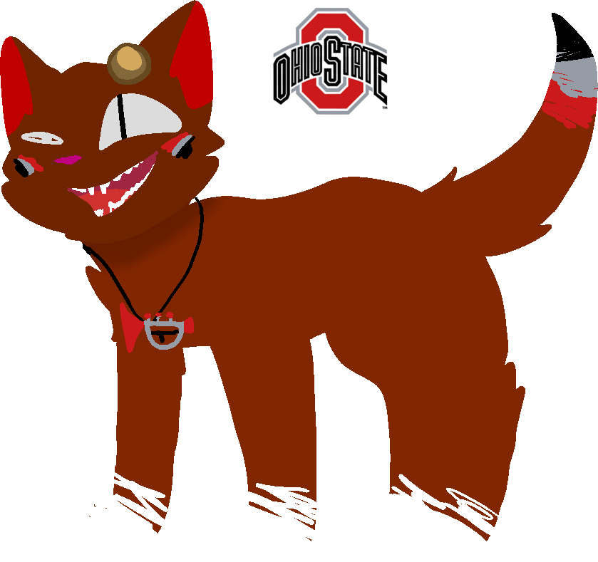 Ohio State Cat By Freckled-cheezus - Ohio State Buckeyes (839x789)